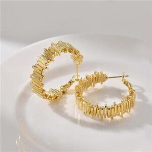 Oversized Geometric Gold Hoop Earrings